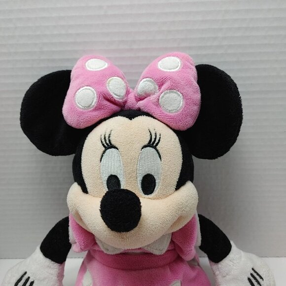 Disney Store Minnie Mouse Genuine Original Pink Polka Dots Dress 15in Plush - Picture 5 of 14